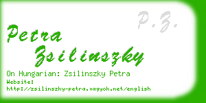petra zsilinszky business card